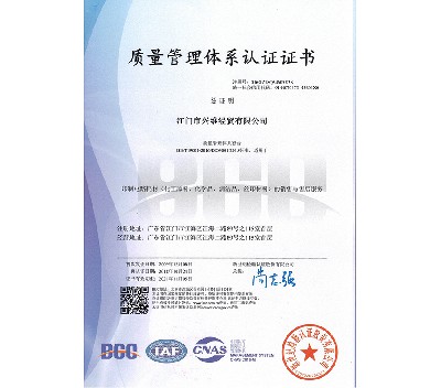 興維質量管理體系認證證書20211105（中文版）